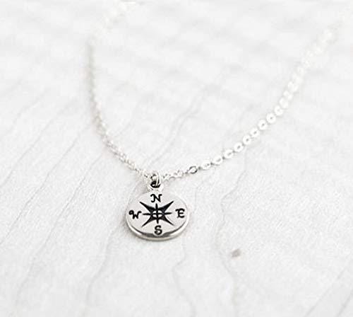 I Would Be Lost Without You, Compass Necklace, Personalized Jewelry, Sterling or 14k Gold, Girlfriend Wife Gift, Romantic Charm Necklace
