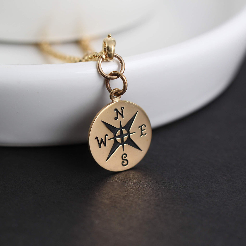 I Would Be Lost Without You, Compass Necklace, Personalized Jewelry, Sterling or 14k Gold, Girlfriend Wife Gift, Romantic Charm Bracelet