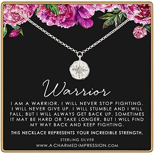 Addiction Recovery Necklace: Silver or Gold CZ Starburst Pendant