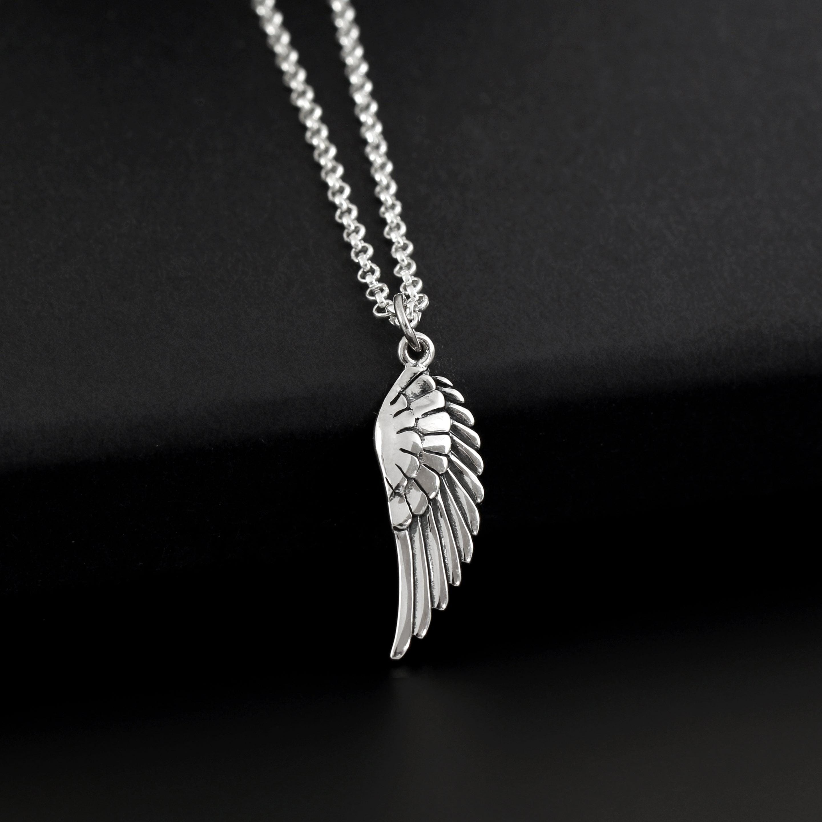 11:11 Necklace - Sterling Silver Angel Wing Charm