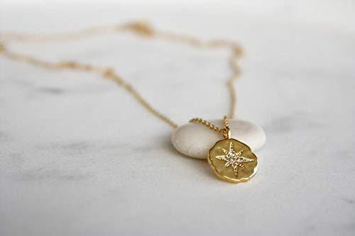 Starburst CZ Pendant Necklace: 14k Gold Filled Retirement Gift