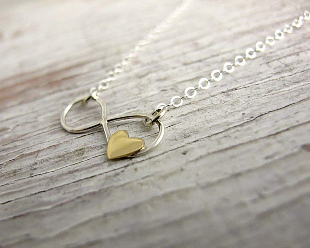 Sterling Silver Infinity Heart Necklace: Gift for Daughter