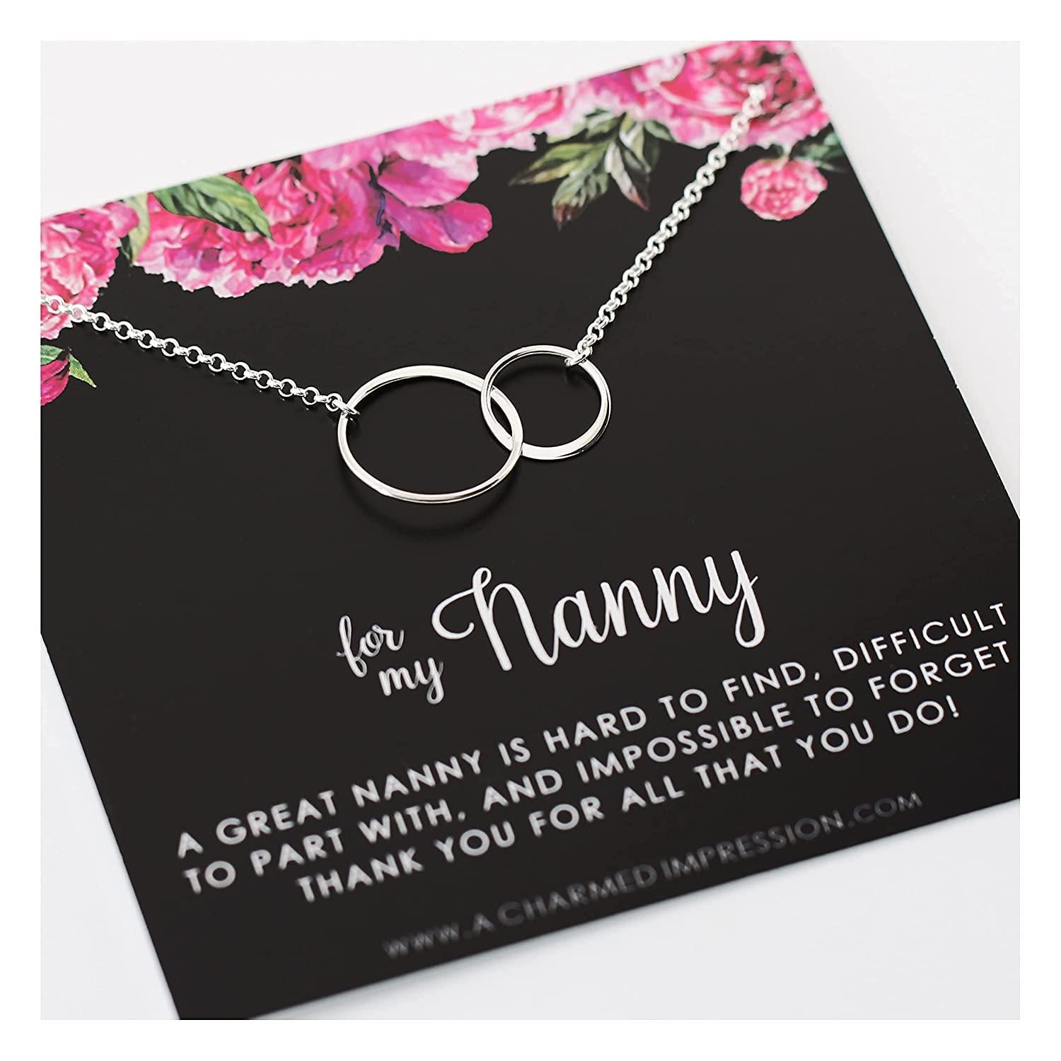 Sterling Silver Infinity Necklace - Nanny Appreciation Gift