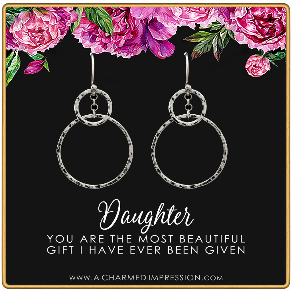 Infinity Earrings: 14K Gold Daughter Gift from Mom