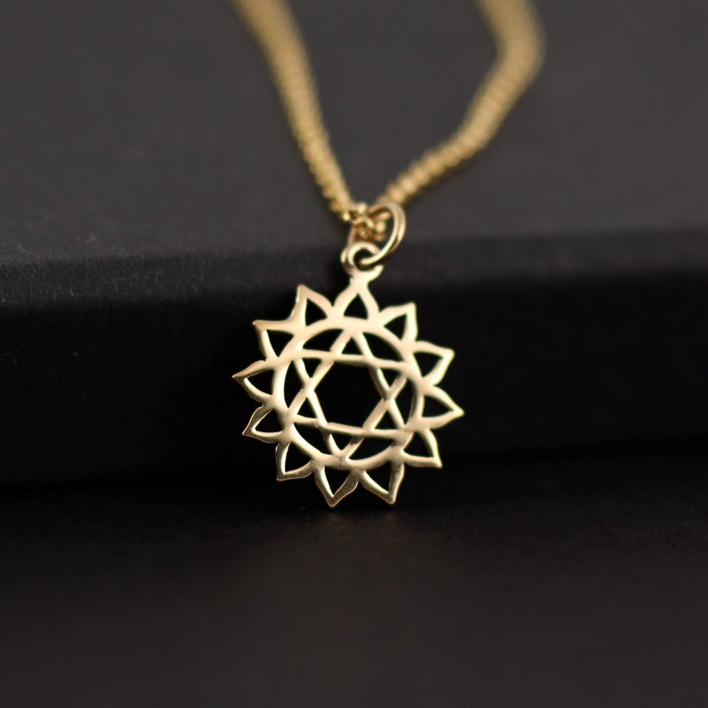 Two Cups Heart Chakra Necklace  Healing Jewelry  Adjustable Length Chain