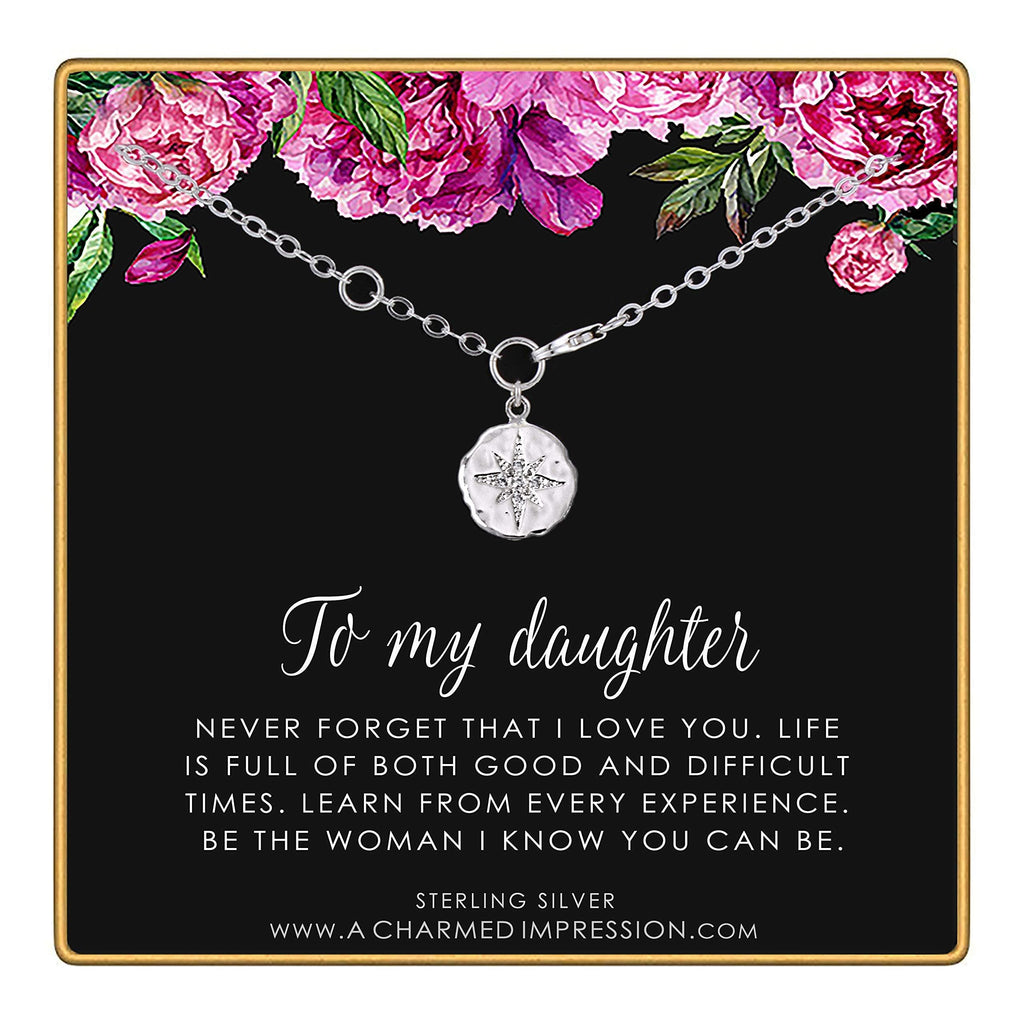 Silver Starburst Bracelet: CZ Diamond Daughter Gift