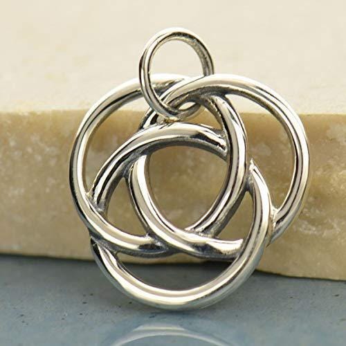 30th Birthday Necklace: Sterling Silver Three Circle Pendant