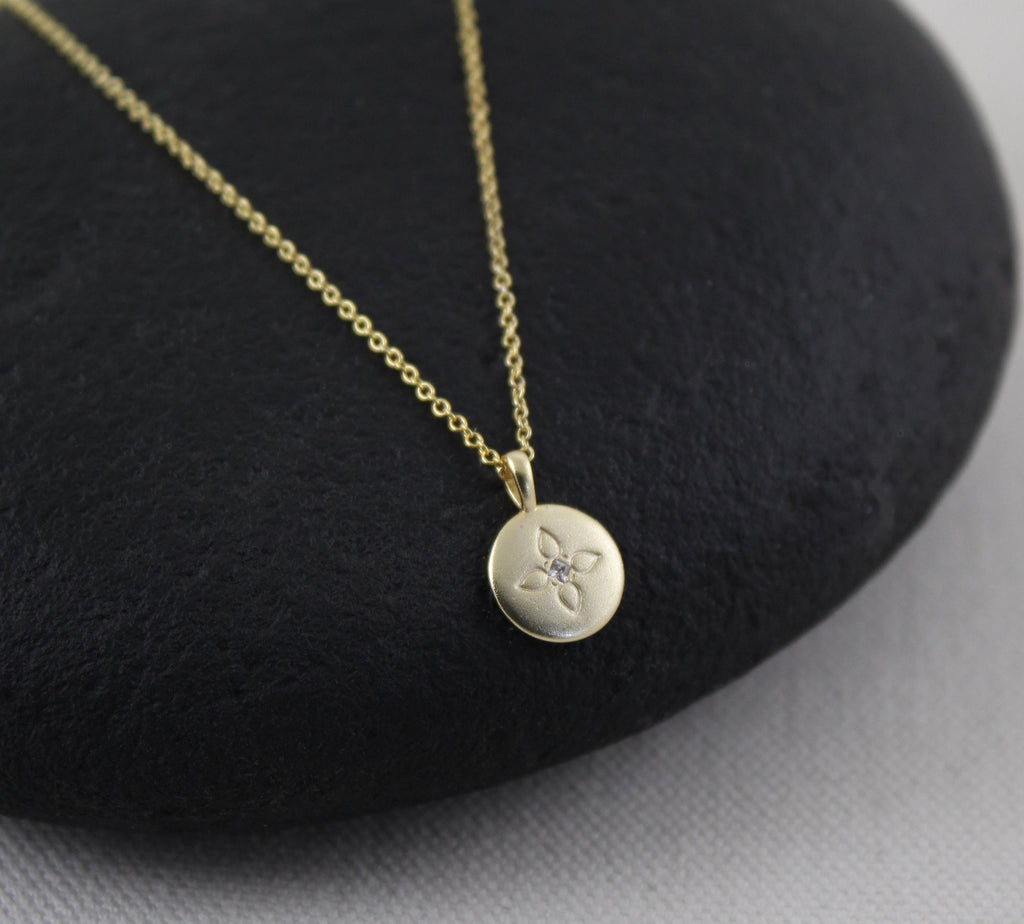 Lotus Disc Necklace: Inspirational Daughter Gift from Mom & Dad