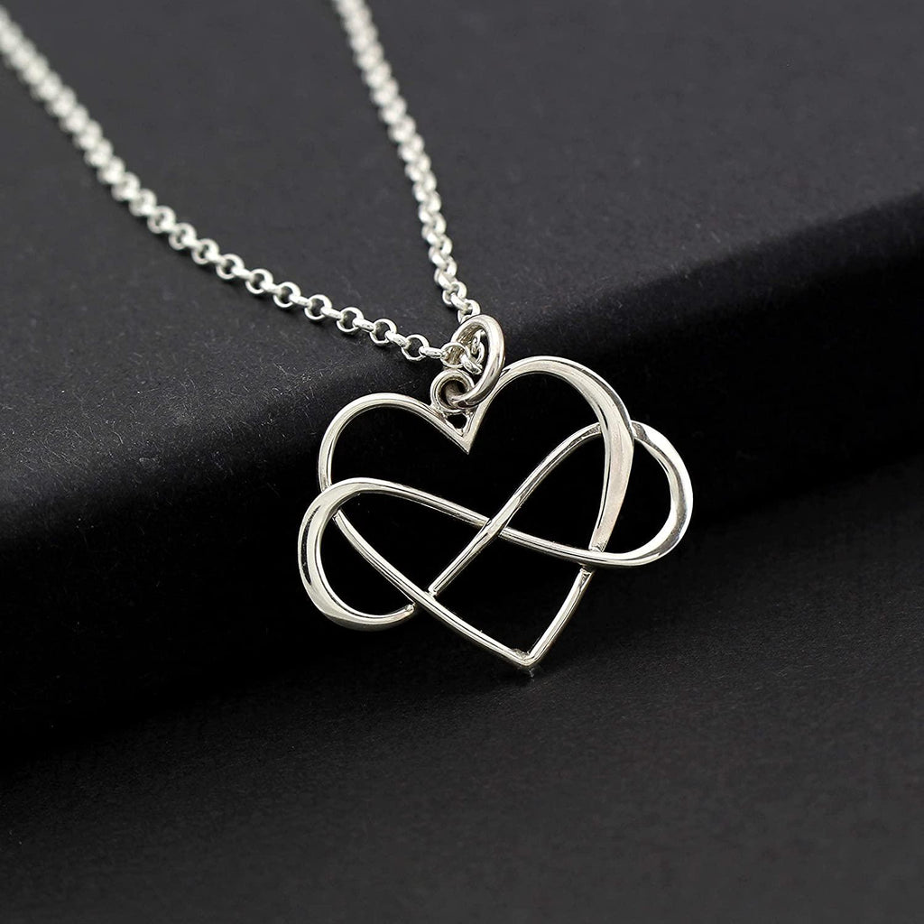 Sterling Silver Infinity Heart Necklace: Appreciation Gift