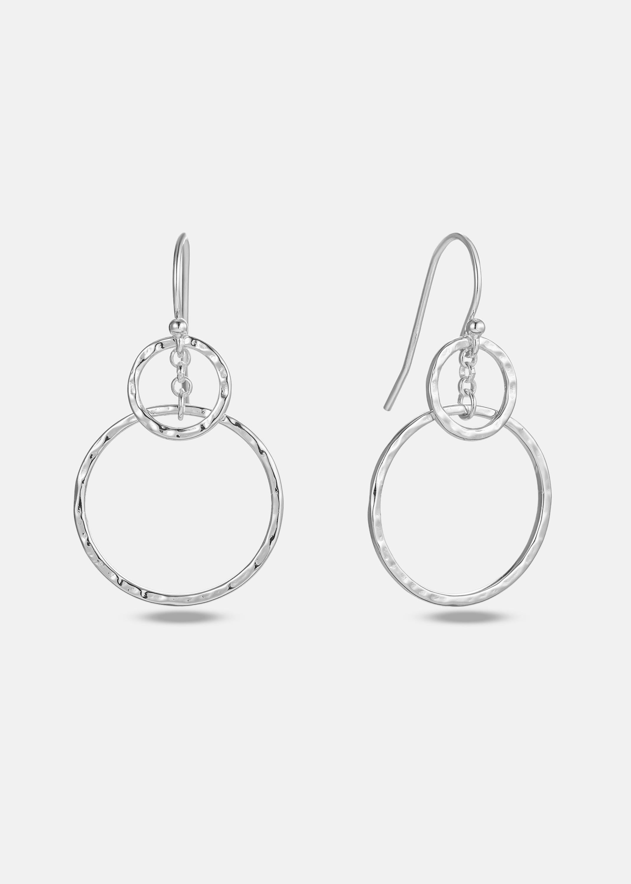 Three Generations Hammered Earrings: Grandmother, Mother, Grandchild Gift