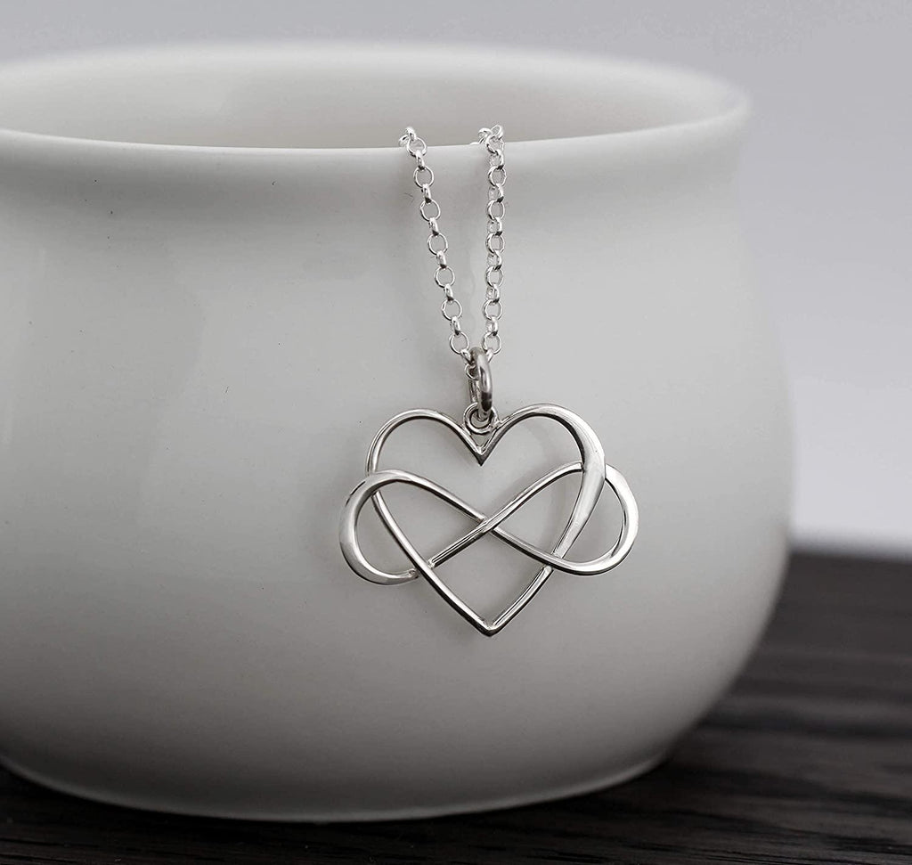 Sterling Silver Infinity Heart Necklace: Appreciation Gift