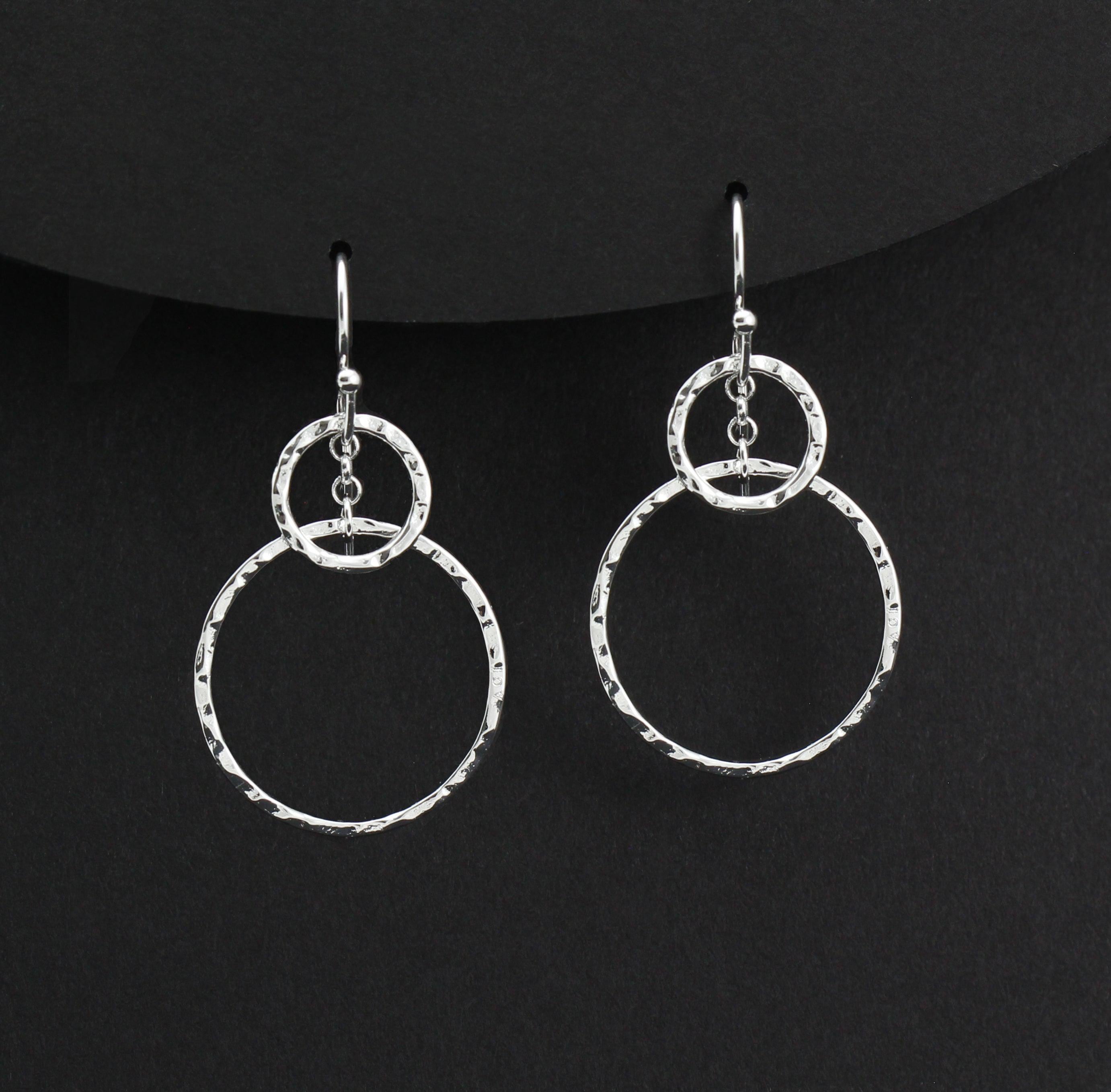 Three Generations Hammered Earrings: Grandmother, Mother, Grandchild Gift