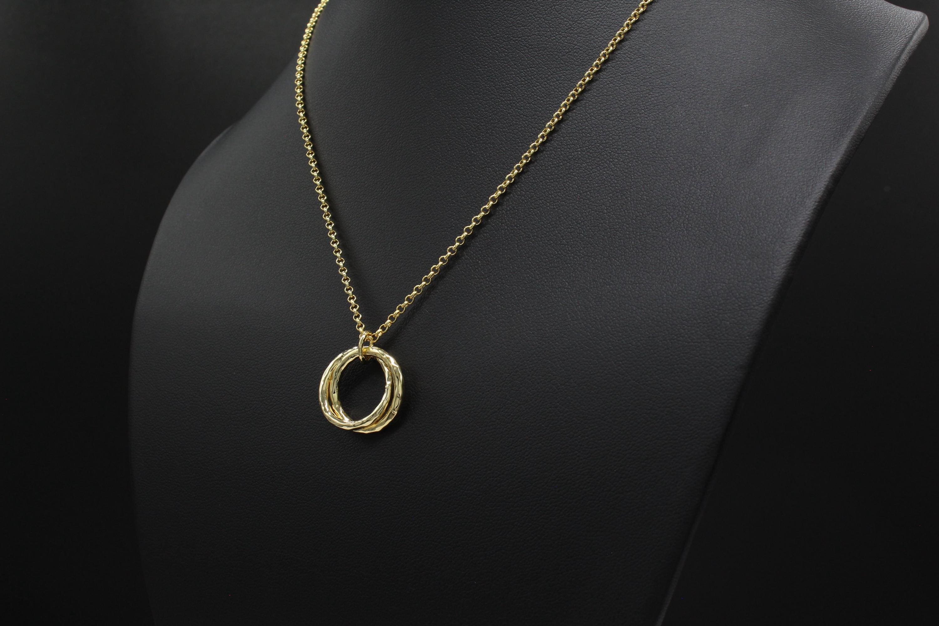 Hammered Infinity Ring Necklace: Soul Sister Friendship Jewelry
