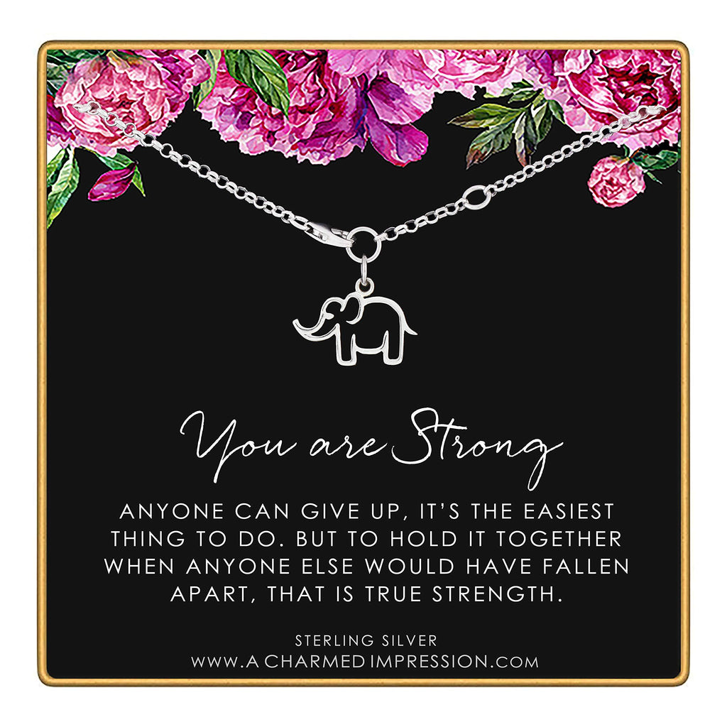 Silver Elephant Charm Bracelet: Child Warrior Survivor Gift