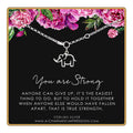Silver Elephant Charm Bracelet: Child Warrior Survivor Gift