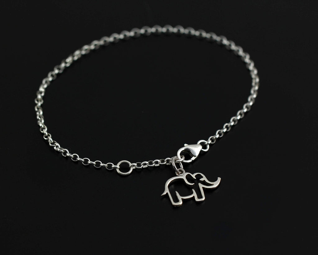 Silver Elephant Charm Bracelet: Child Warrior Survivor Gift