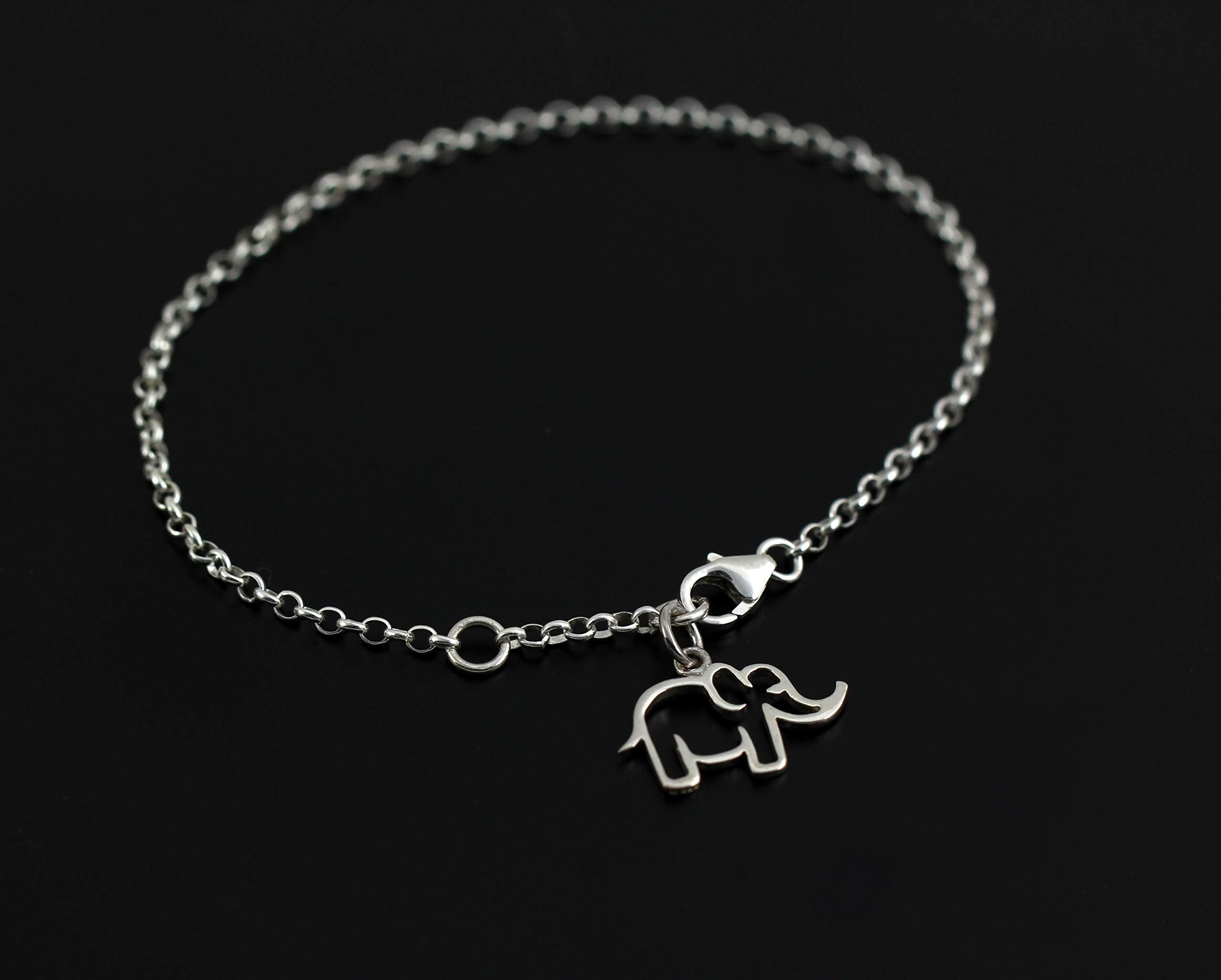 Silver Elephant Charm Bracelet: Child Warrior Survivor Gift