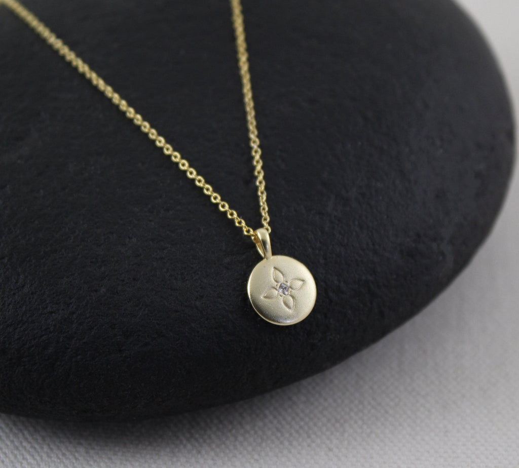 Lotus Crystal Necklace: Adoption Keepsake Gift for Daughter