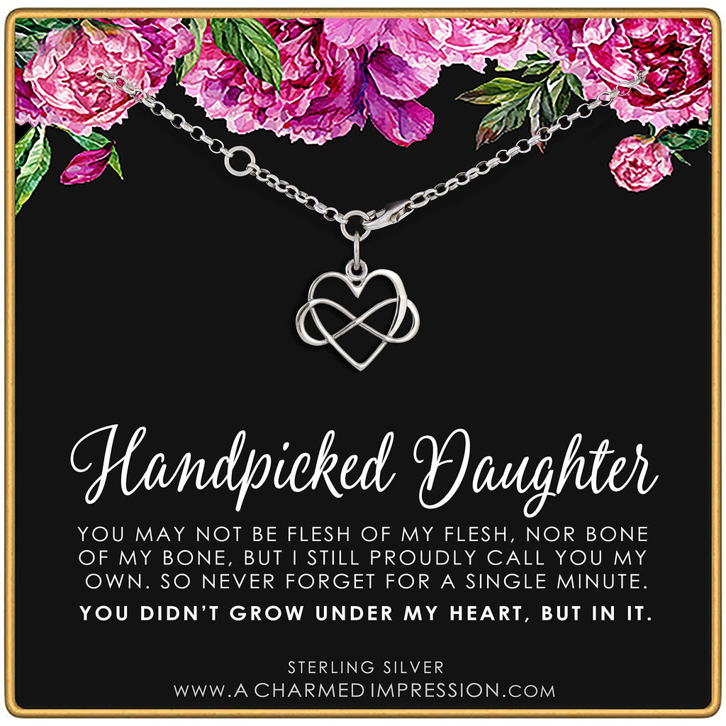 Sterling Silver Heart Bracelet: Stepdaughter Gift