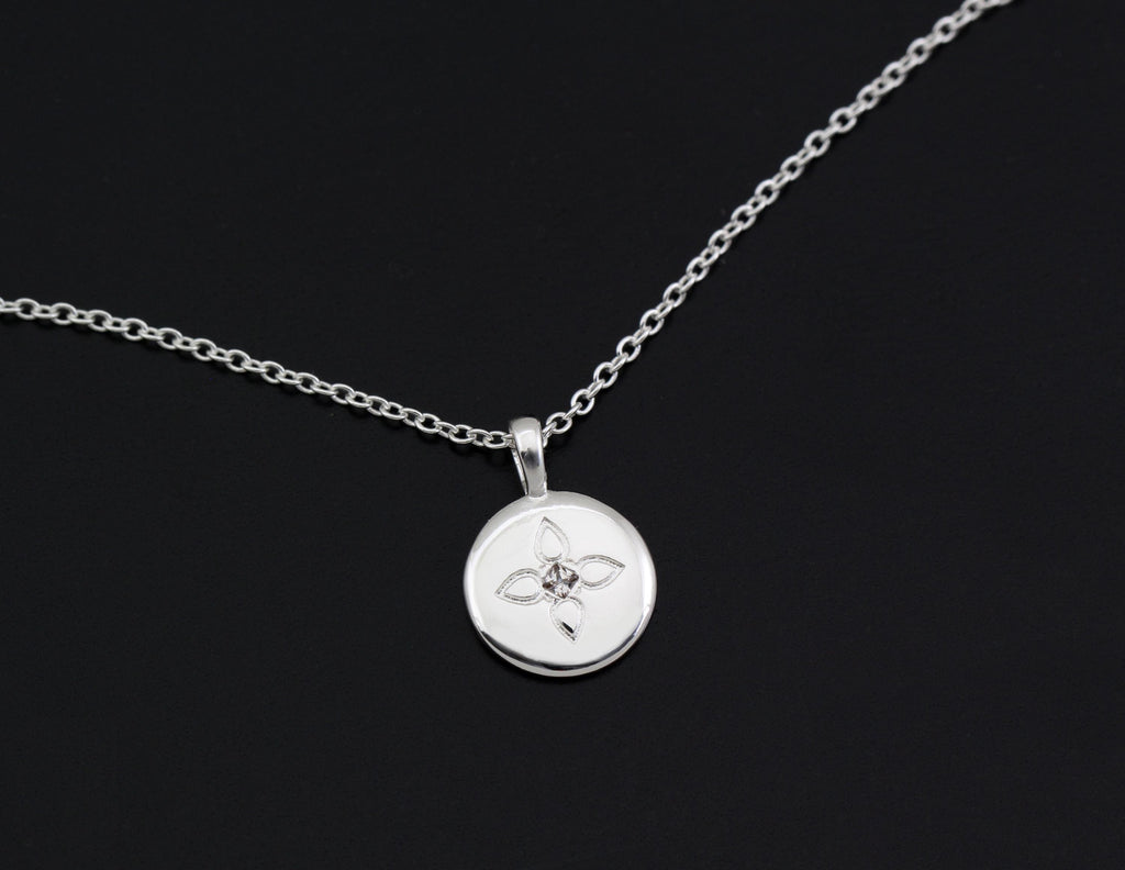 Lotus Crystal Necklace: Adoption Keepsake Gift for Daughter