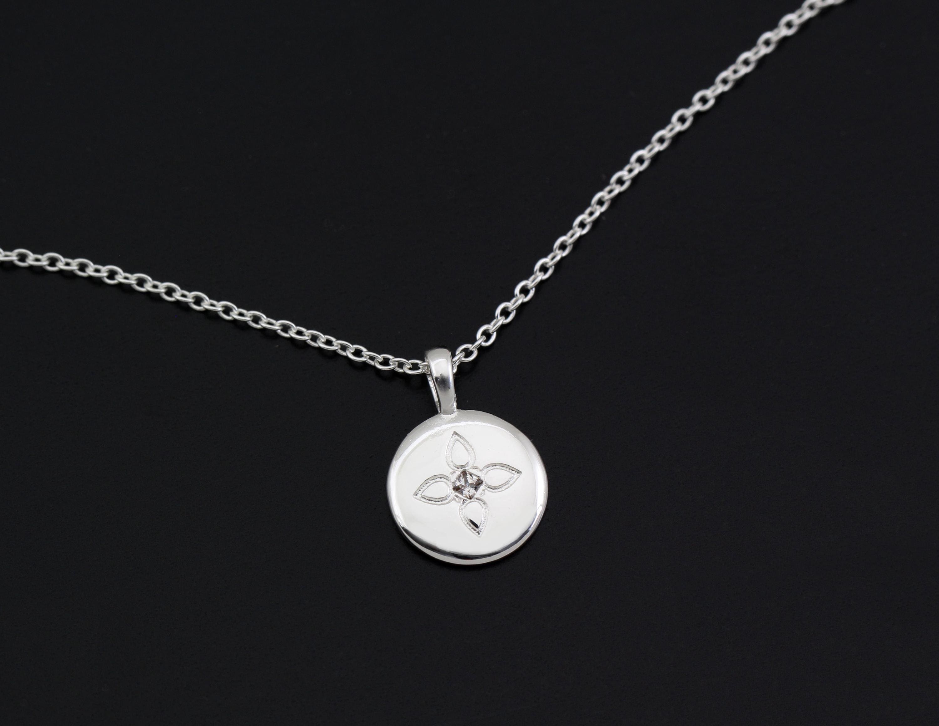 Lotus Crystal Necklace: Adoption Keepsake Gift for Daughter