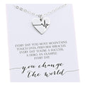 Sterling Silver EKG Heartbeat Necklace: EMT Nurse Doctor Gift
