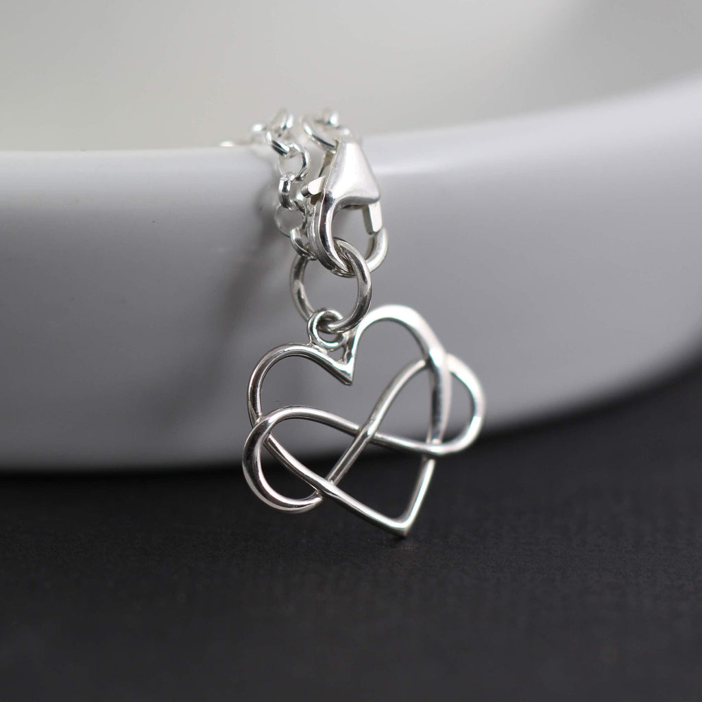 Sterling Silver Infinity Heart Bracelet: Unbiological Mother Gift