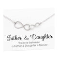 Father Daughter Necklace: Silver Double Infinity Pendant