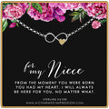 Sterling Silver Infinity with Heart Charm Bracelet Aunt Niece Gift Endless Love Hypoallergenic Adjustable 6.5 Inch + 0.75 Extender