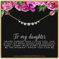 To My Daughter Necklace: Handmade Crystal Jewelry Gift