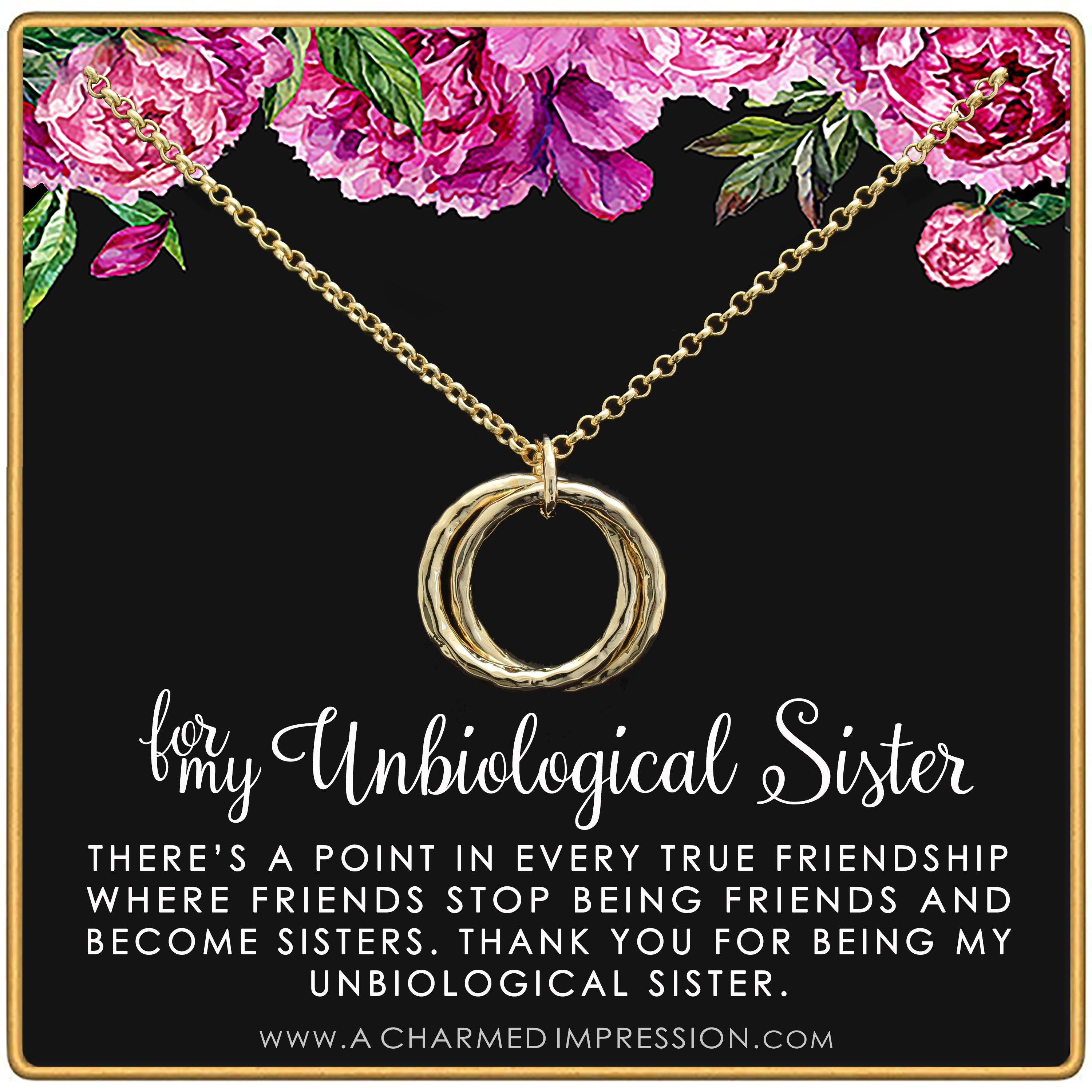Best Friend Gifts for Women  Unbiological Sister  Christmas Gifts for Women  Stepsister Gifts  Love Friendship  Bonus Sister