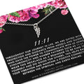 11:11 Necklace - Sterling Silver Angel Wing Pendant