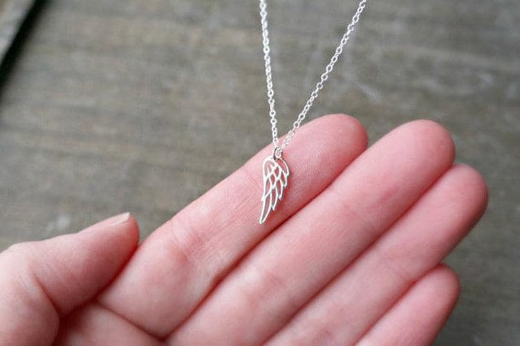 11:11 Necklace - Sterling Silver Angel Wing Pendant