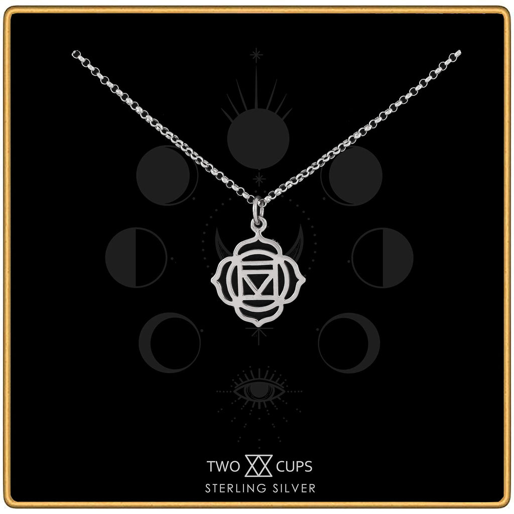 Two Cups Root Chakra Necklace  Healing Jewelry  Adjustable Chain Length