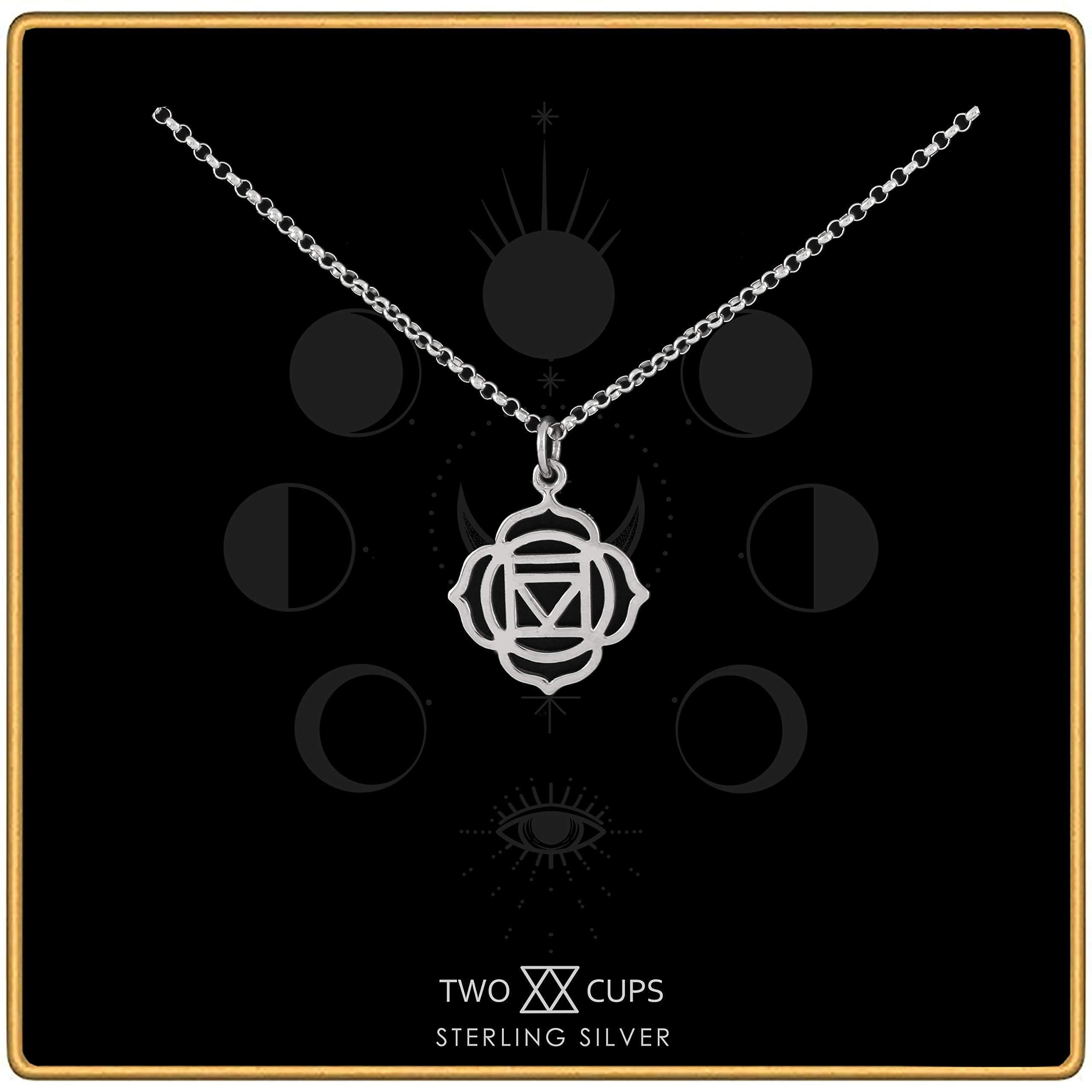 Two Cups Root Chakra Necklace  Healing Jewelry  Adjustable Chain Length