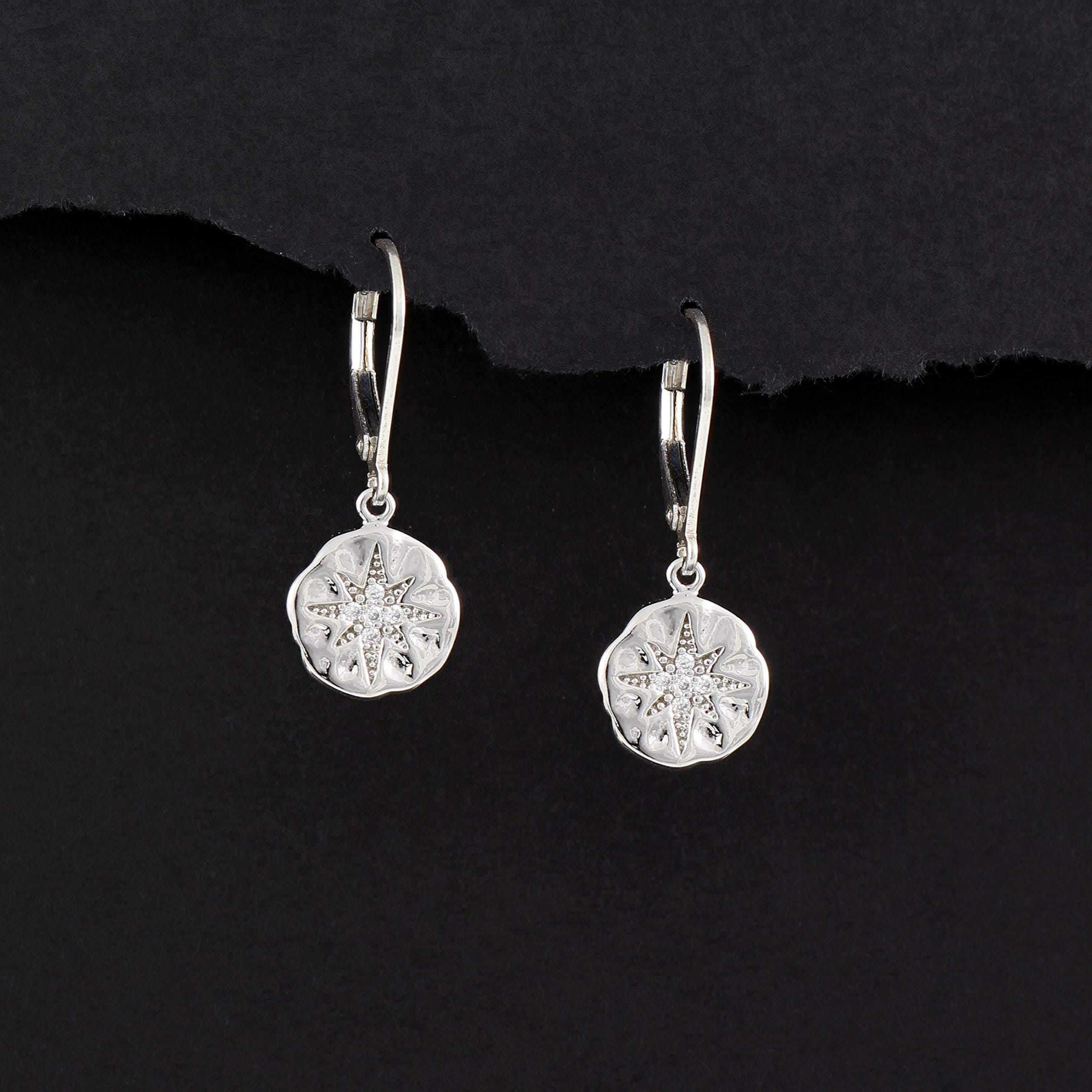 Sterling Silver Starburst Earrings: Daughter Gift from Mom