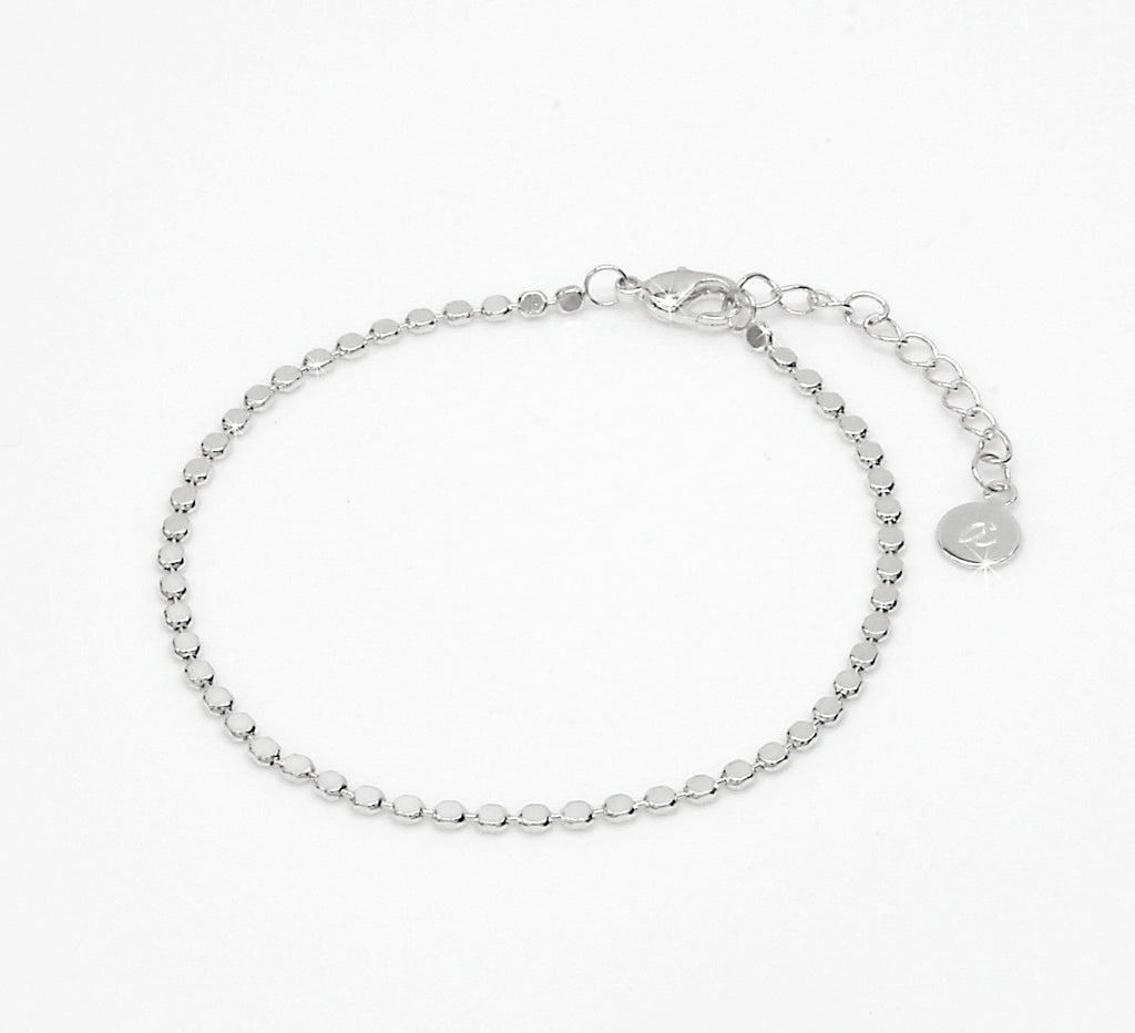 Dainty Gold Bracelet: 14k Faceted Bead Wedding Jewelry