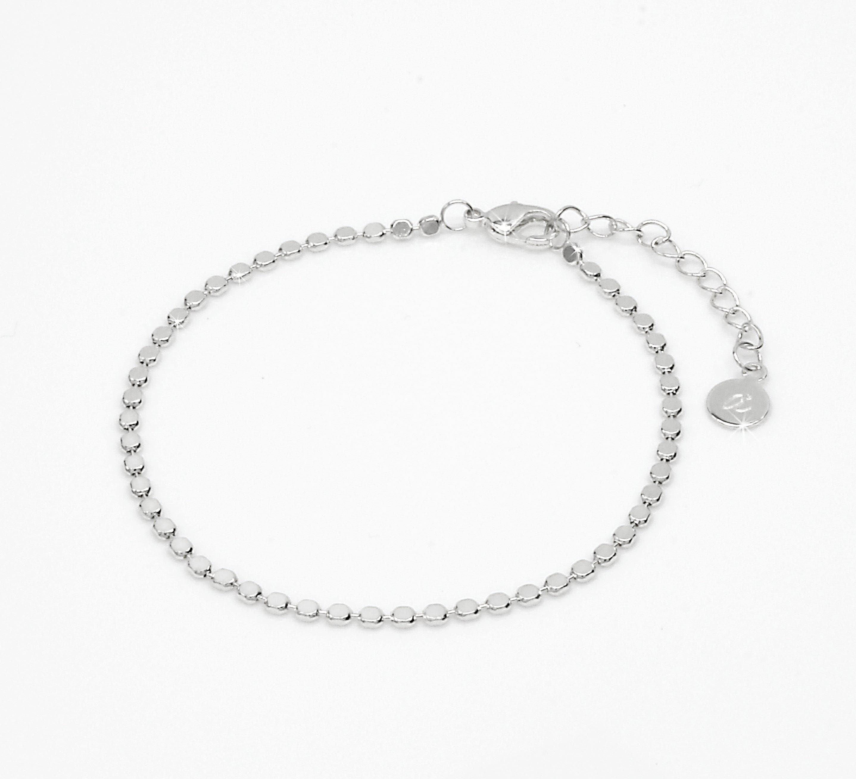 Dainty Gold Bracelet: 14k Faceted Bead Wedding Jewelry