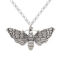 Large Sterling Silver Death Moth Necklace  Spiritual Jewelry  Rebirth Transformation  Sensuality  Goddess Jewelry