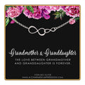 Grandmother Granddaughter Bracelet: Sterling Silver Infinity Links, Magnetic Clasp