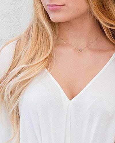 Sterling Silver Connected Circles Necklace: You Are My Person Friendship Gift