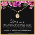 Warrior Bracelet: Gold CZ Diamond Starburst, Mantra Affirmation