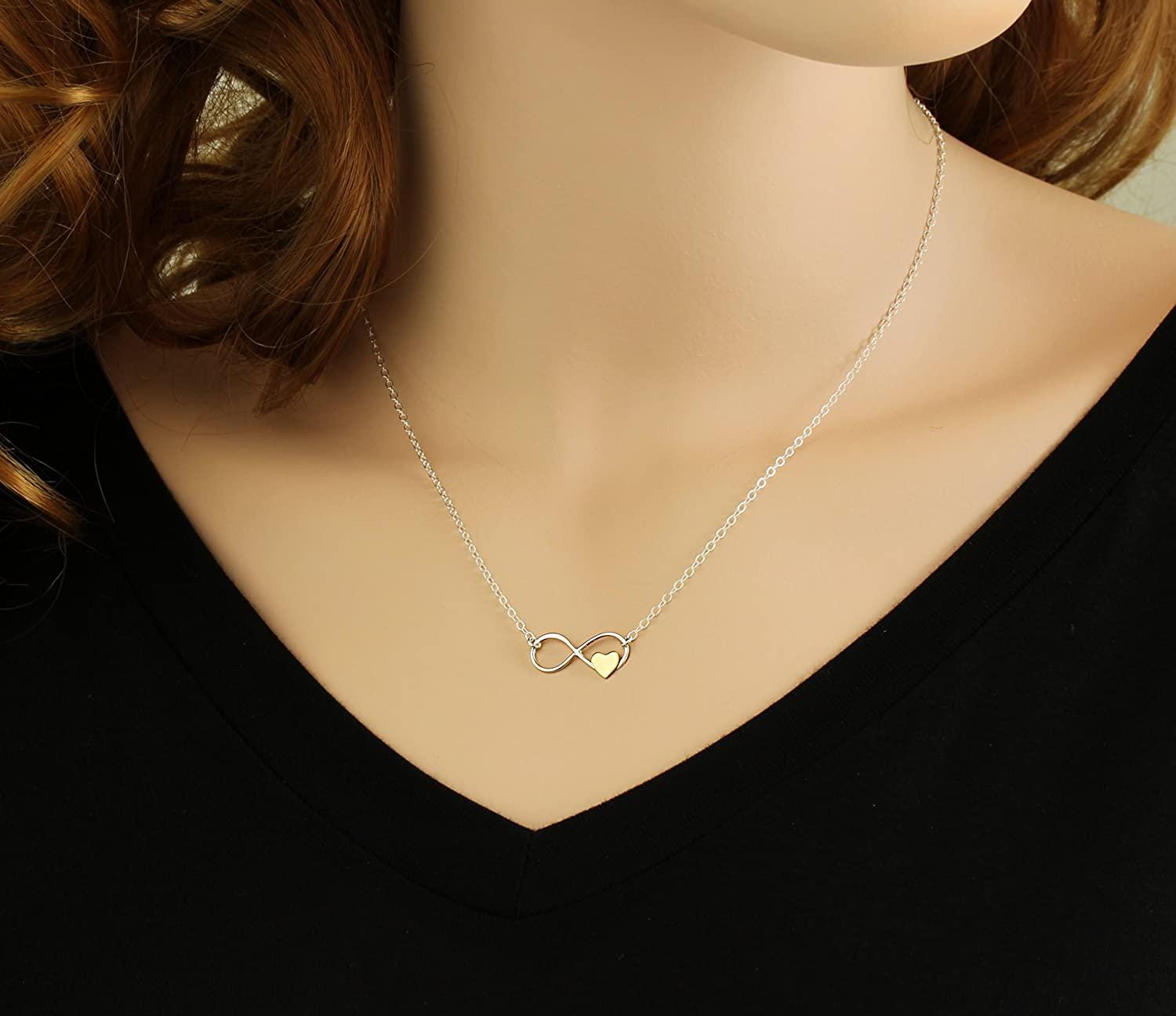 Sterling Silver Infinity Love Necklace: Memorial Sympathy Gift