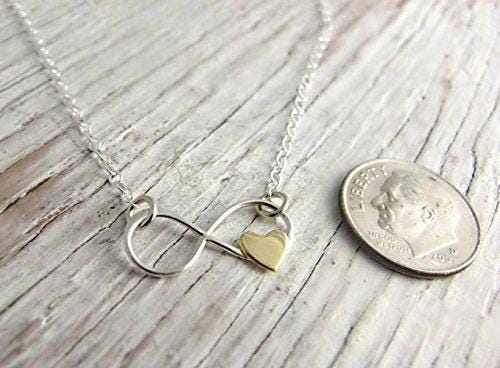 Sterling Silver Infinity Love Necklace: Memorial Sympathy Gift