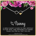 Nanny Gift: Sterling Silver Infinity Heart Bracelet, Babysitter Gift