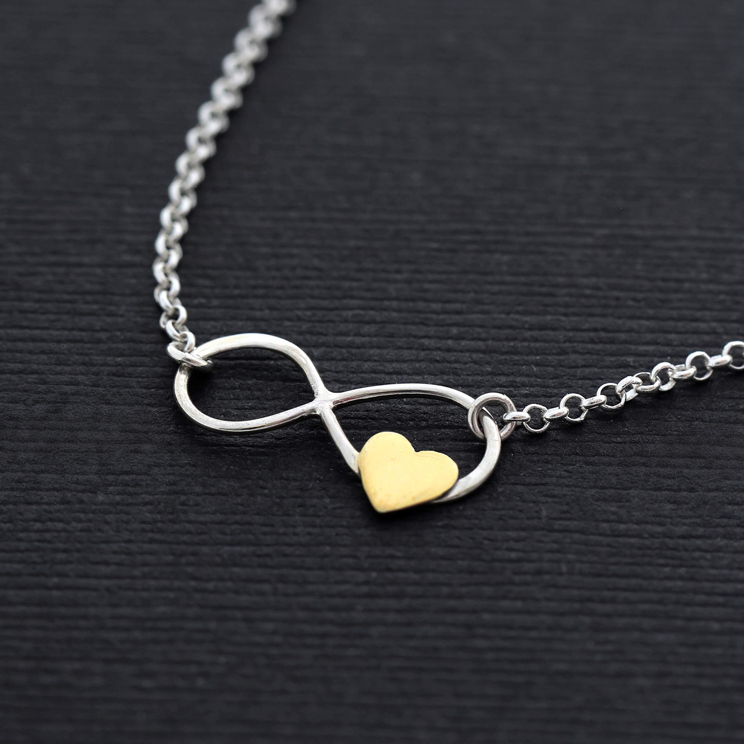 Nanny Gift: Sterling Silver Infinity Heart Bracelet, Babysitter Gift