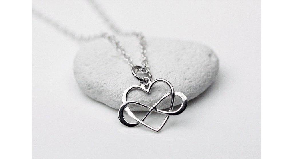 Grandmother Granddaughter Infinity Heart Necklace Sterling Silver Gift for Grandma Infinite Love Jewelry Keepsake