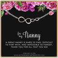 Sterling Silver Infinity Bracelet - Nanny Gift from Kids