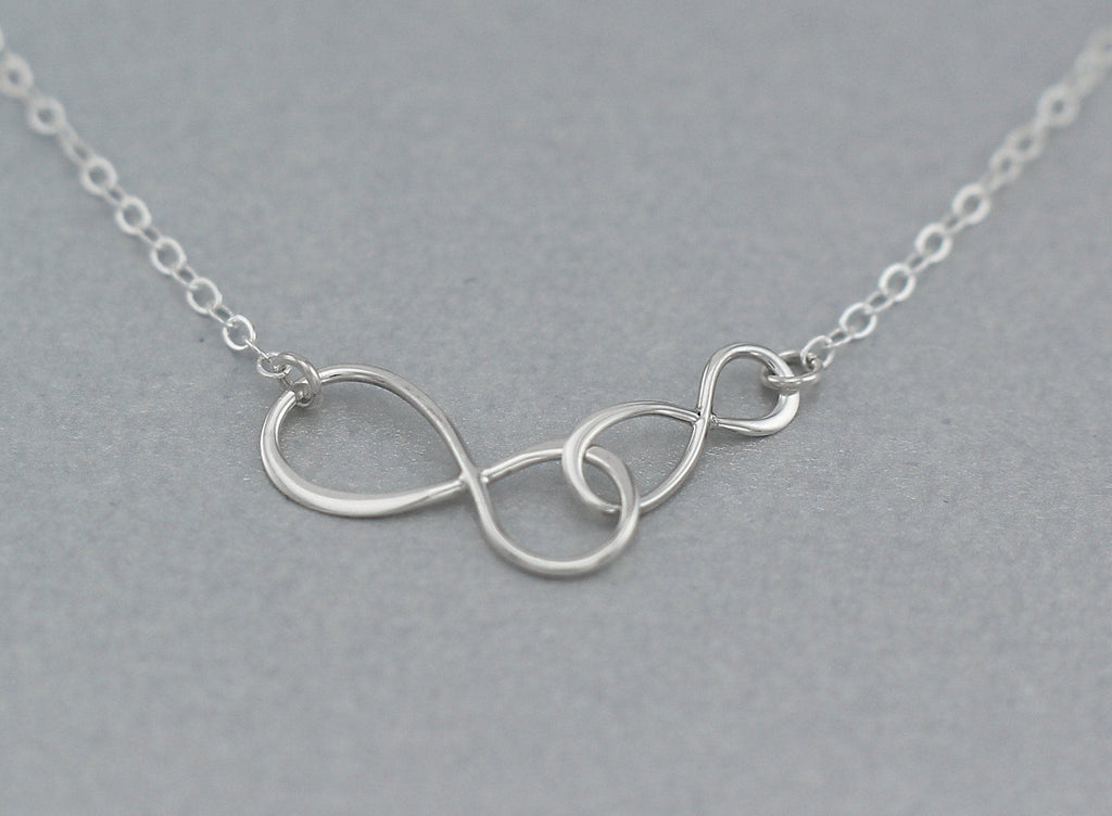 Godmother Goddaughter Gift: Sterling Silver Infinity Necklace