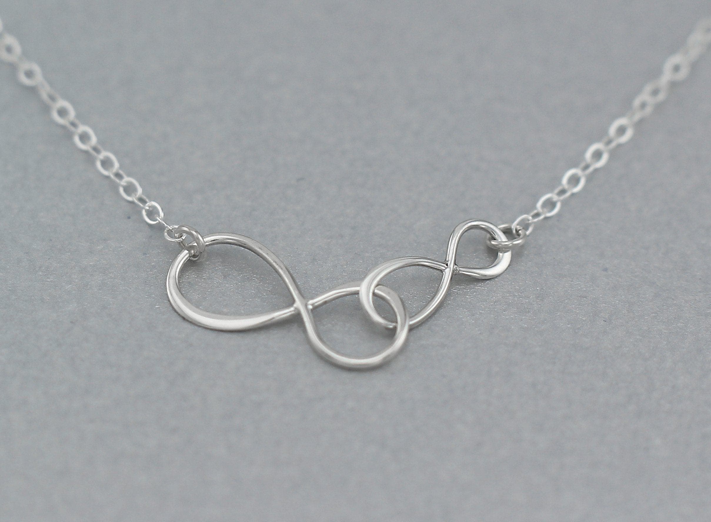 Godmother Goddaughter Gift: Sterling Silver Infinity Necklace